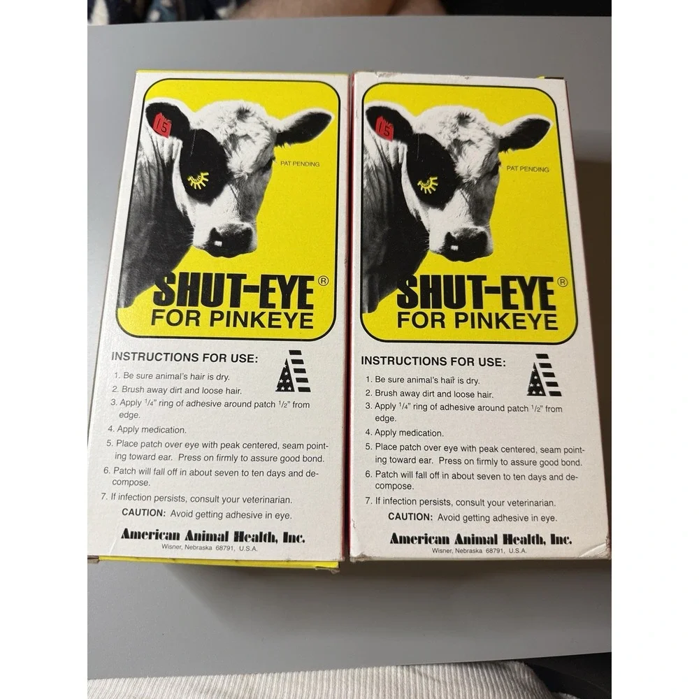 Shut-Eye For Pinkeye Protective Eye Patch for Cattle - Calf Size 2pk